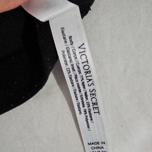 Victorias Secret VSX Black Sports Bra Size 36B High Support Racerback Nylon Blen - Picture 4 of 4